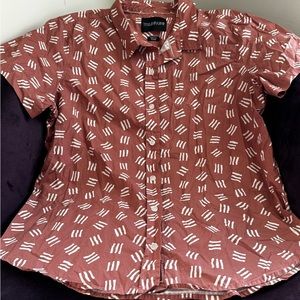 Short Sleeve Abstract Print Unisex Top